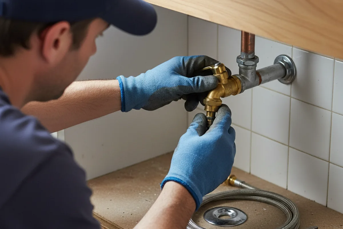 Shutoff valve and fitting work during Repiping in Draper